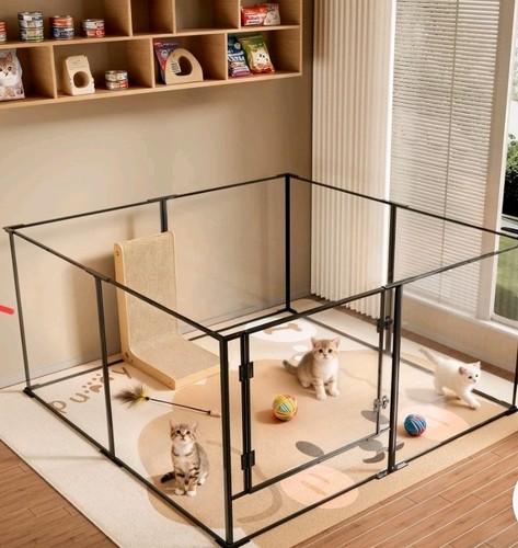 Large acrylic dog playpen - large,