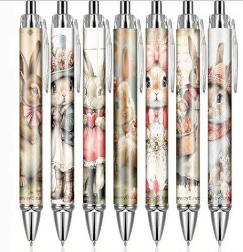 Cute bunny ballpoint - bunny, black