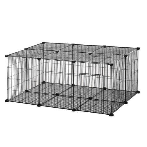 Pawhut diy pet - playpen,, small